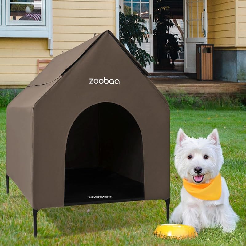 Large Dog House, Weatherproof PVC, Textilene Dog Bed, Easy Clean
