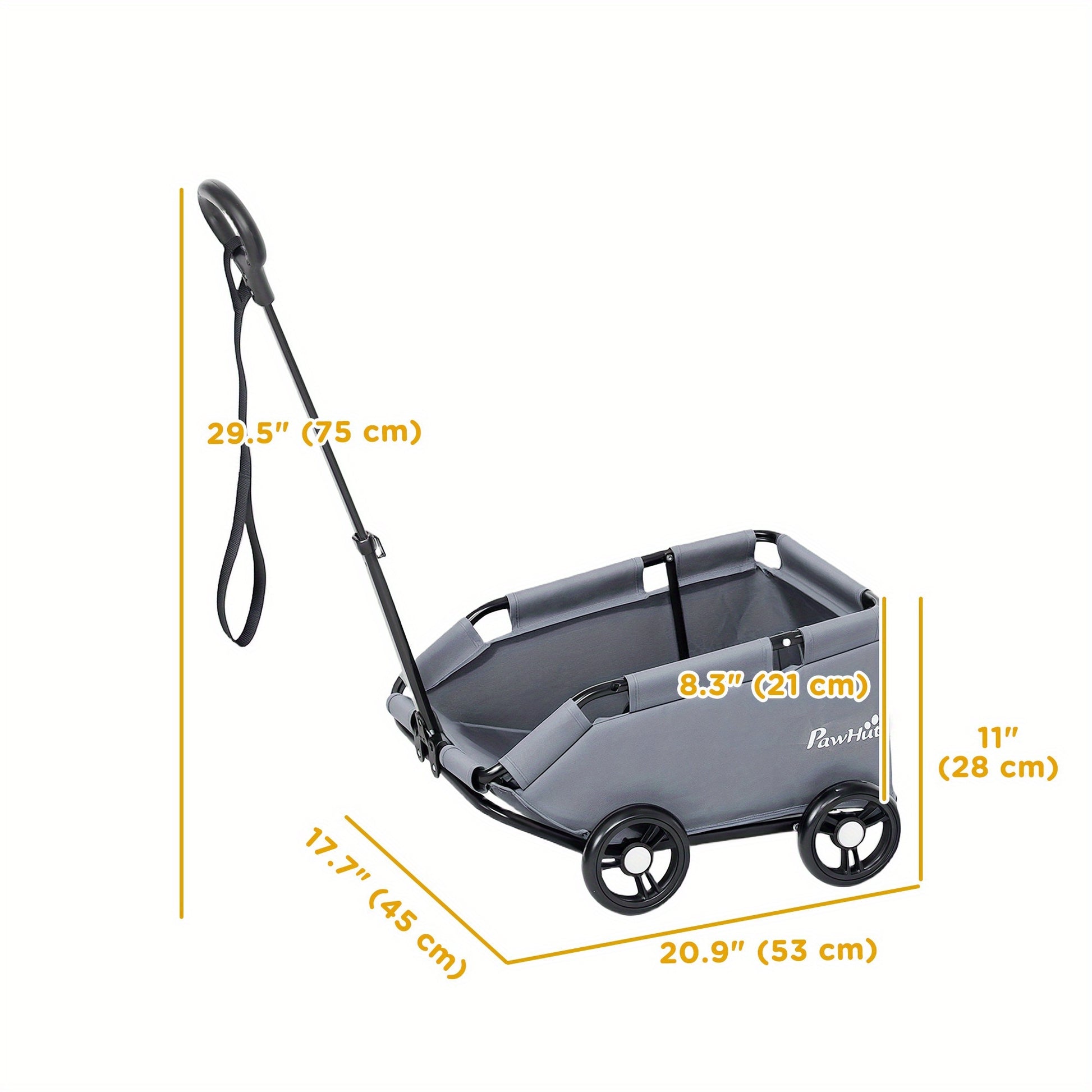 4-Wheel Folding pet stroller with Lightweight Compact Foldable