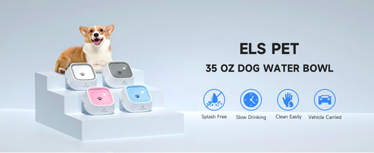 PET Travel Bowl No Spill No Drip Slow Water Feeder/Dispenser