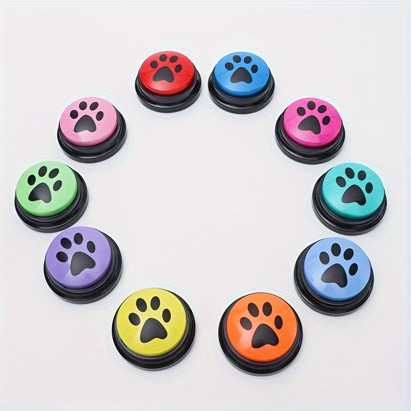 4/8/10pcs Dog Training Buttons with LED Lights Interactive Pet Communication Toy Recordable Talking Buttons