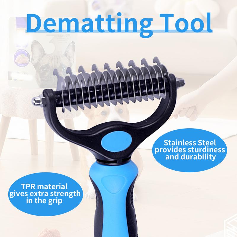 Pet Grooming Brush Double Sided Undercoat Rake