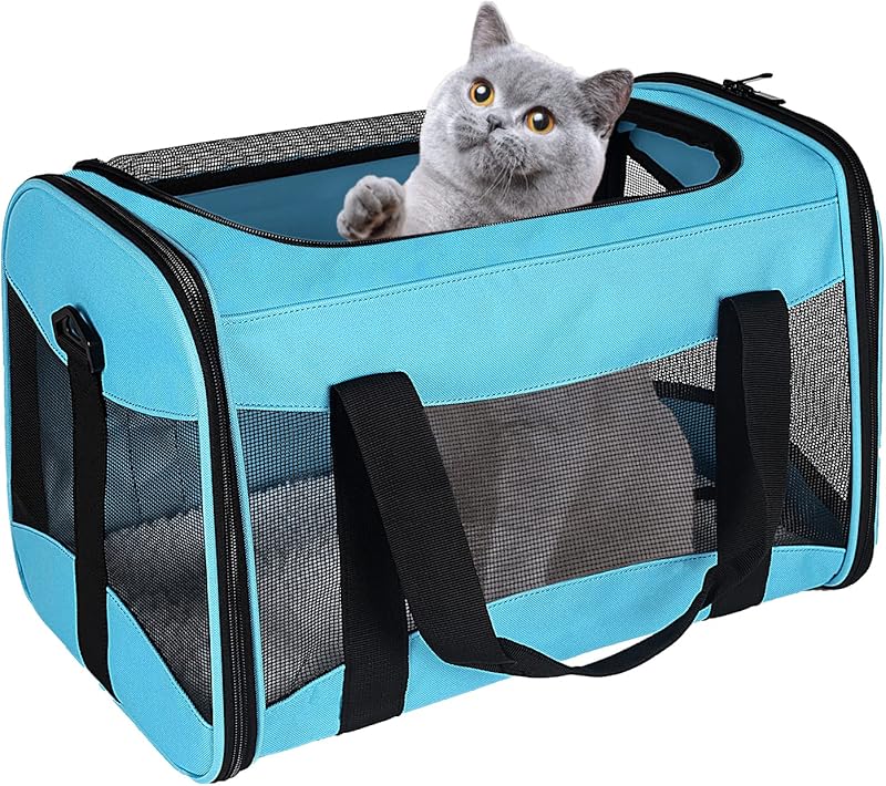 Pet Travel Carrier  Soft-Sided Cat Bag Airline Approved