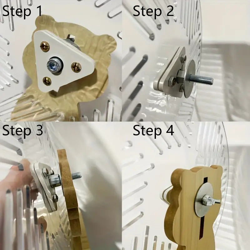 Silent Running Transparent Strap Stand Hamster Running Wheel Toy