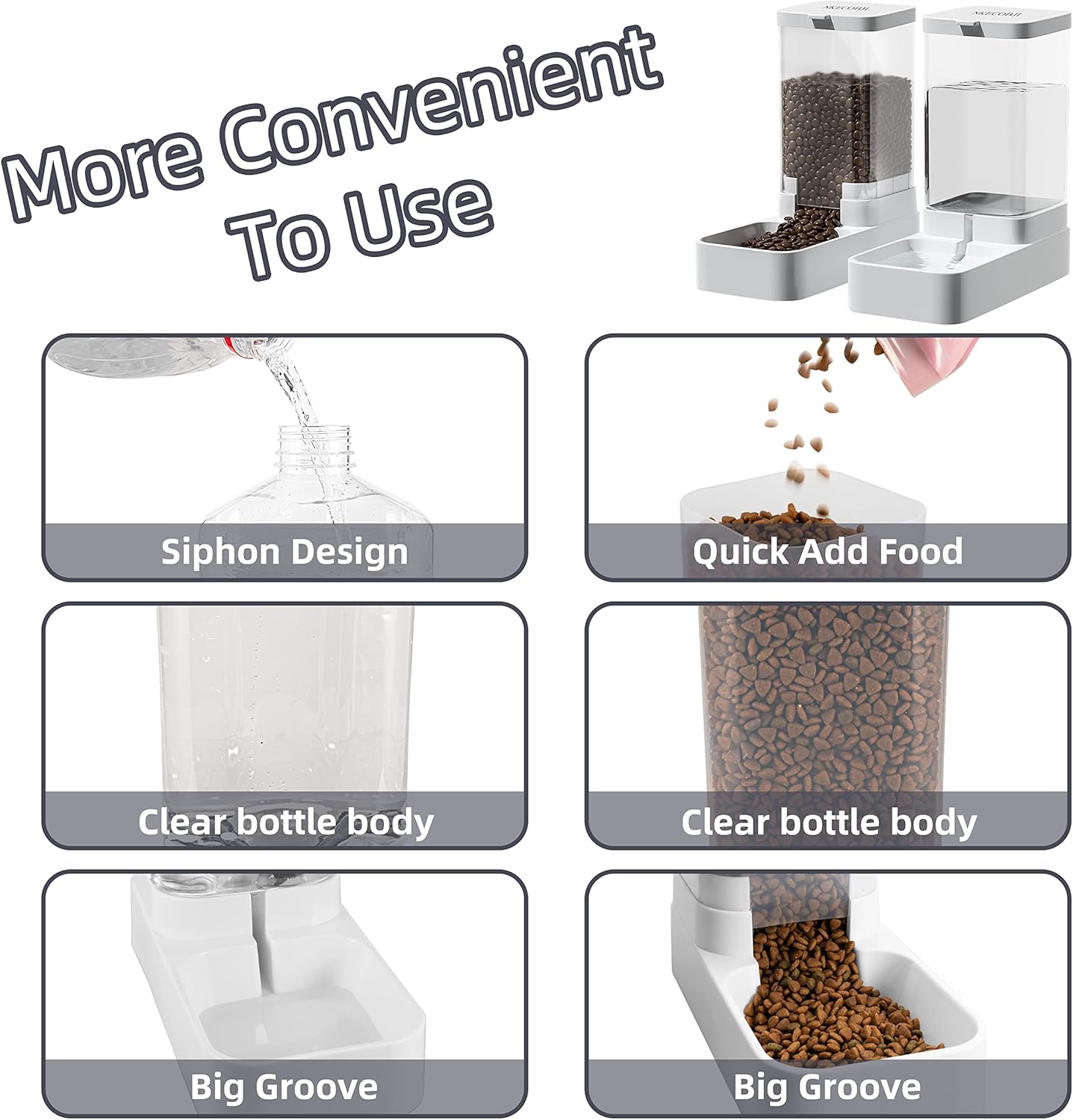 Pet Feeder and Water Dispenser Set Automatic Dog Feeder and Dog Water Dispenser