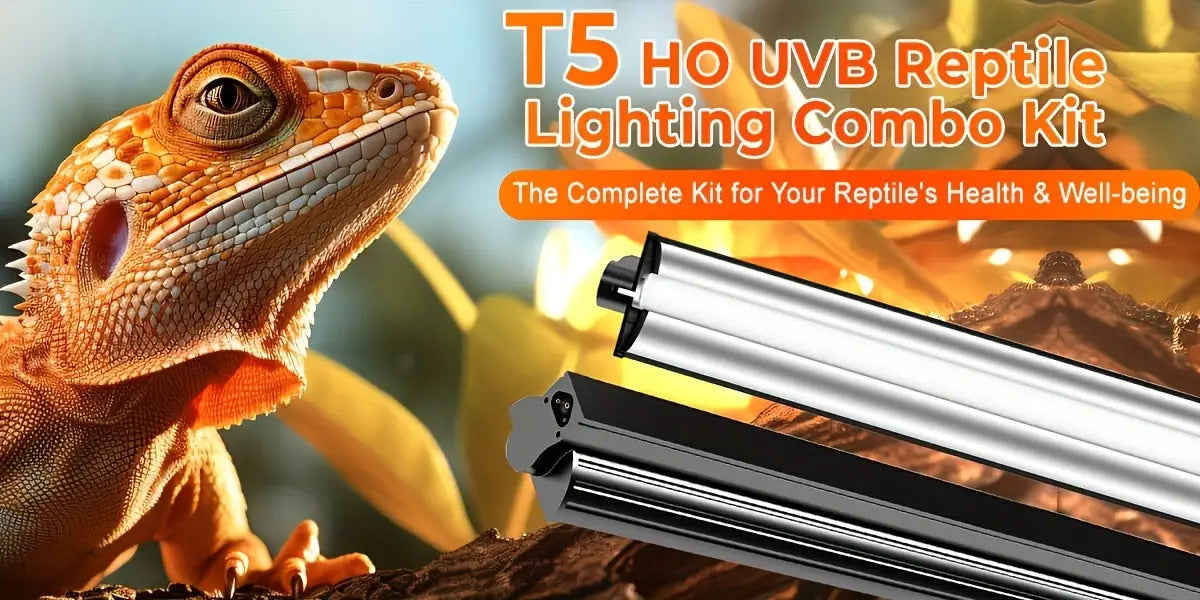 T5 UVB Reptile Light Fixture Combo Kit