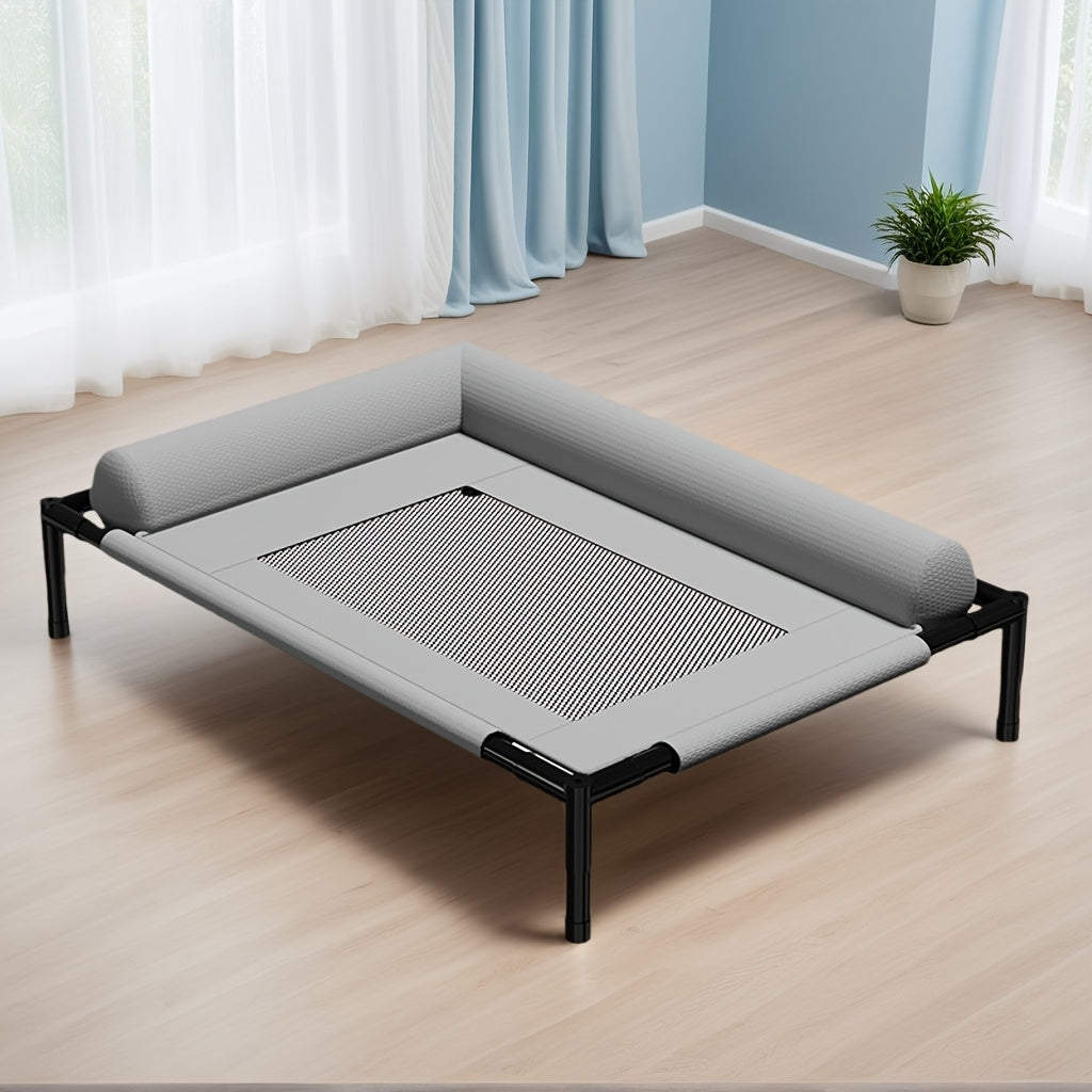 Elevated Pet Cushion All-Season Raised Dog Bed with Ventilated Mesh Base