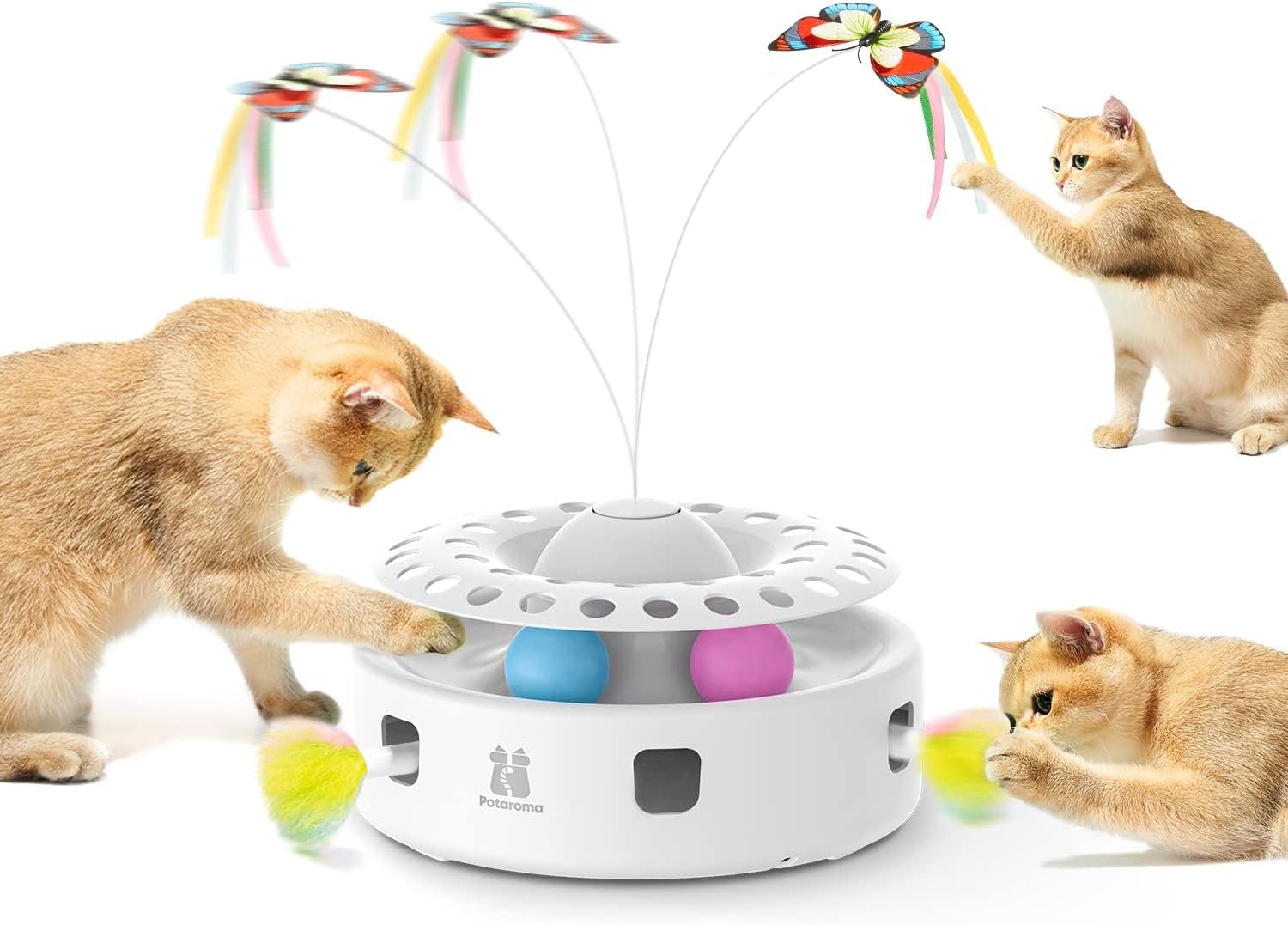 Cat Toys 3in1 Automatic Interactive Kitten Toy