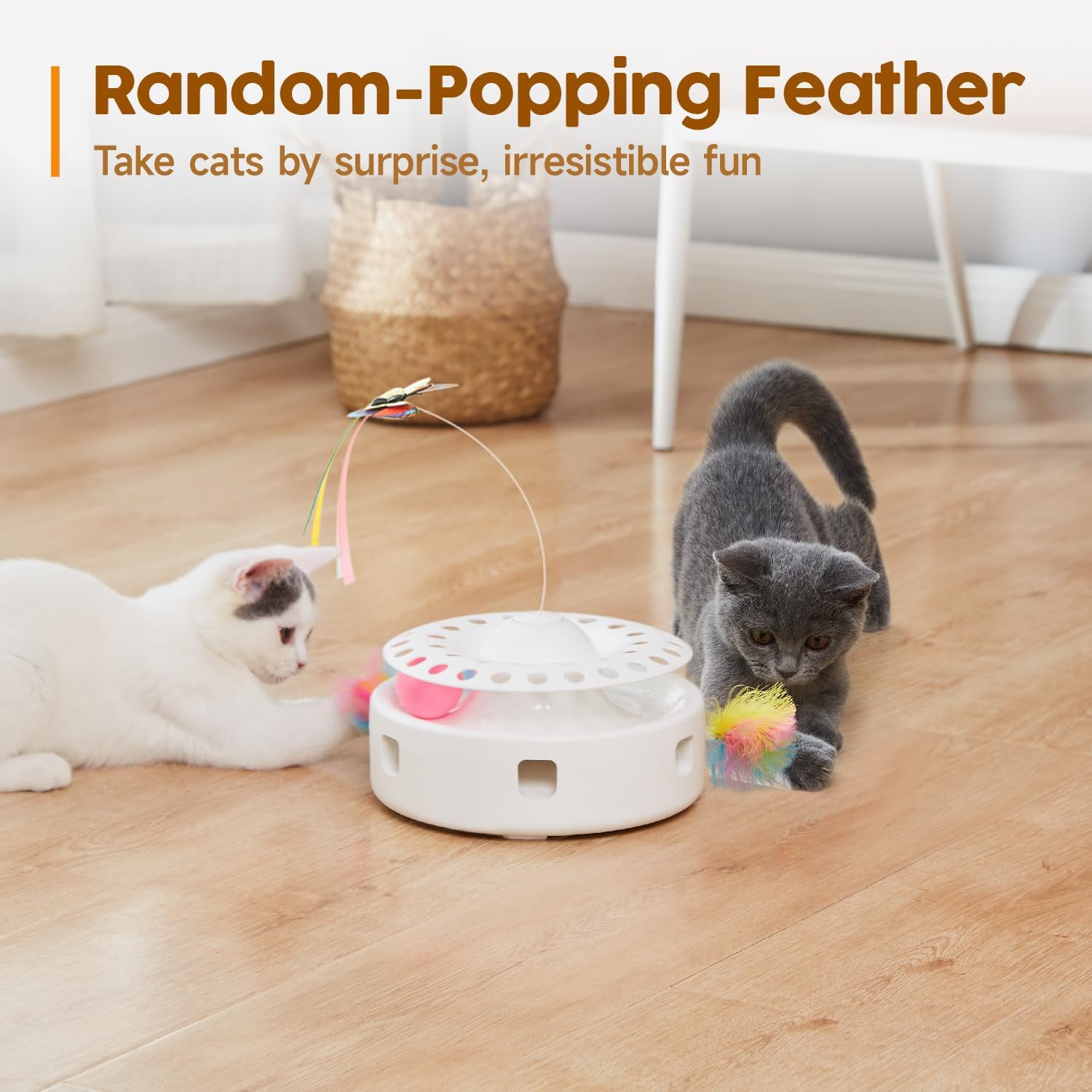 Cat Toys 3in1 Automatic Interactive Kitten Toy