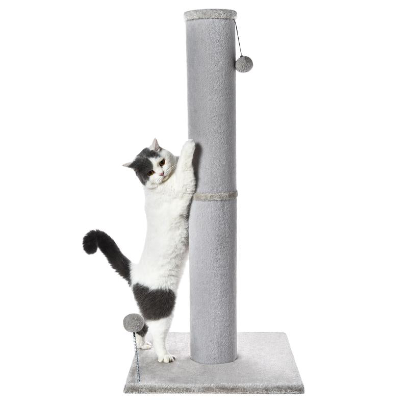 Tall Cat Scratching Post for Indoor Cats Gray Large