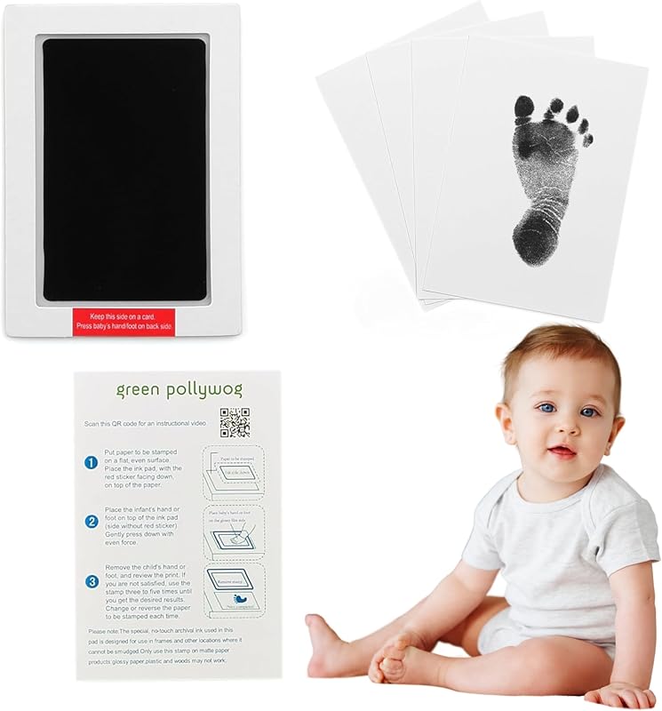 Green Pollywog Extra-Large Clean Touch Inkless Ink Pad Paw Print Stamp Kit |