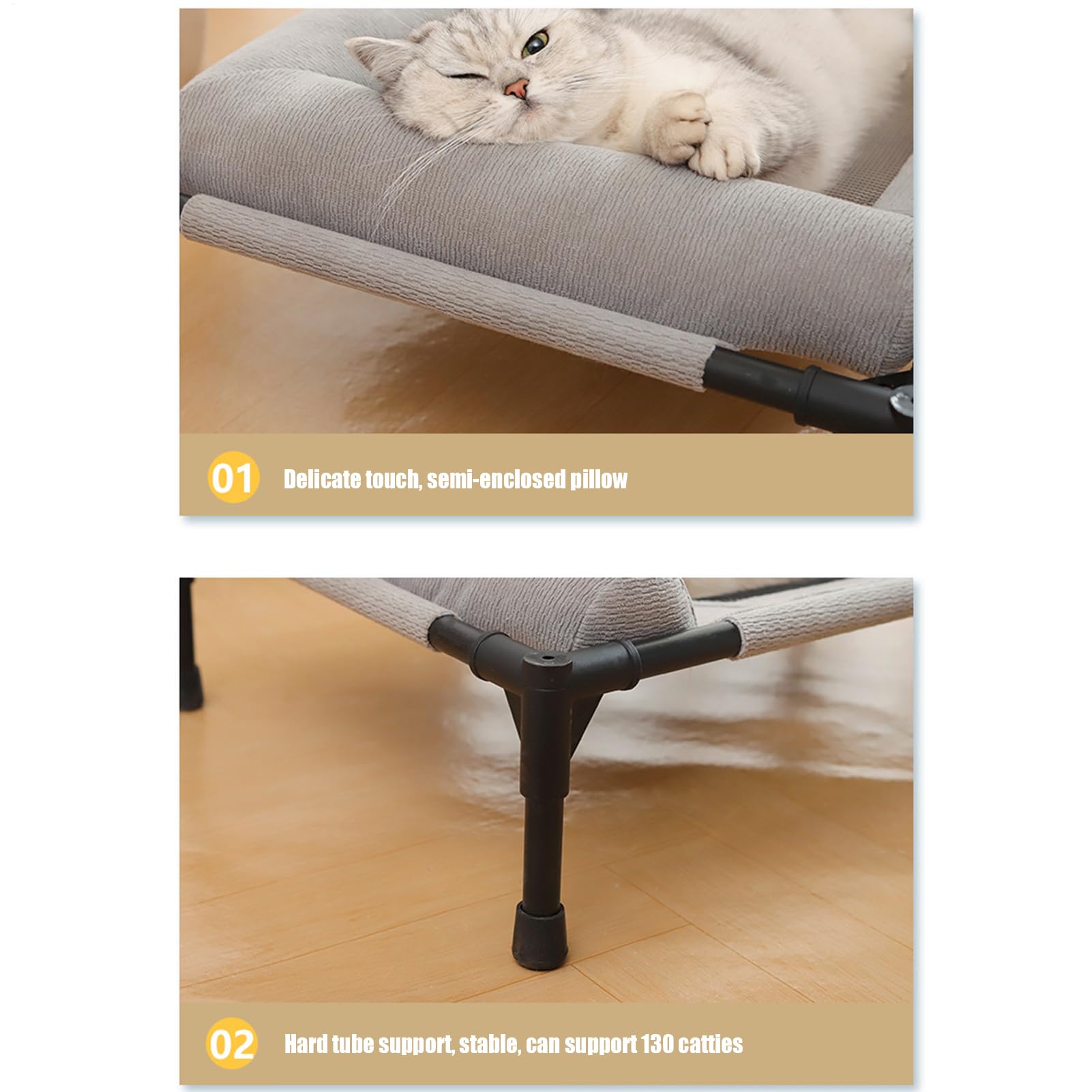 Elevated Pet Cushion All-Season Raised Dog Bed with Ventilated Mesh Base