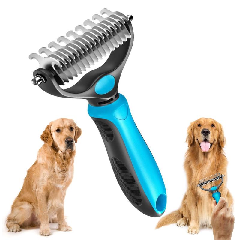 Pet Grooming Brush Double Sided Undercoat Rake