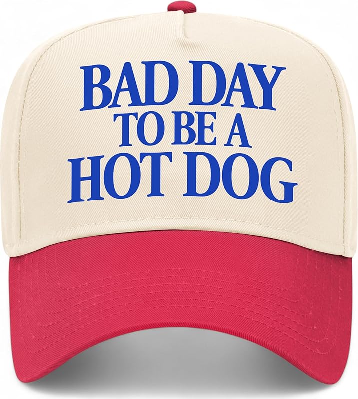 Bad Day to Be A Hot Dog V2 Vintage Trucker Hat | Premium Snapback Baseball Hat for Men & Women