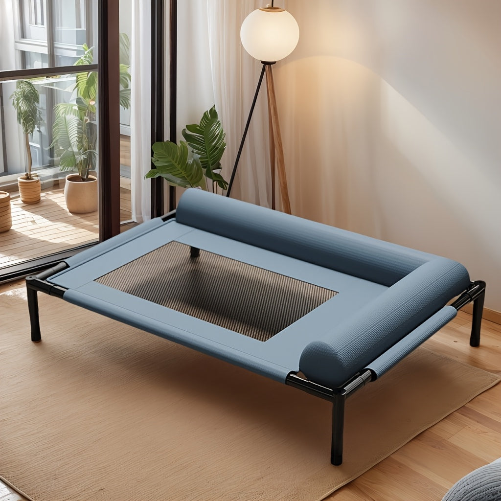 Elevated Pet Cushion All-Season Raised Dog Bed with Ventilated Mesh Base