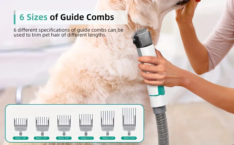 All-in-One Dog Grooming Vacuum Set - Pet Grooming Vacuum With Nail Grinder