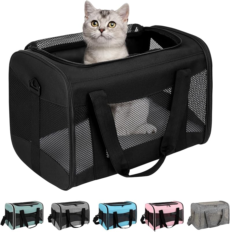 Pet Travel Carrier  Soft-Sided Cat Bag Airline Approved
