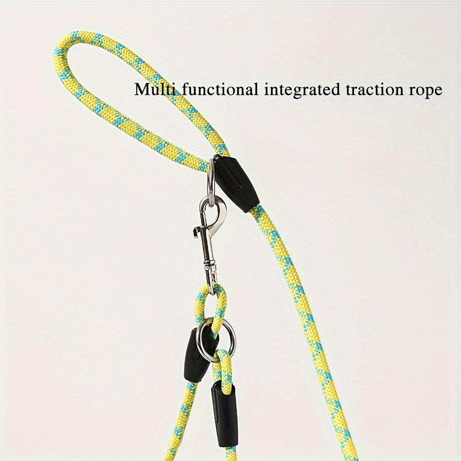 [Hands-Free] Versatile Hands-Free Dog Leash | Adjustable Crossbody Nylon Rope | Comfortable Grip Handle | Ideal for Running & Walking