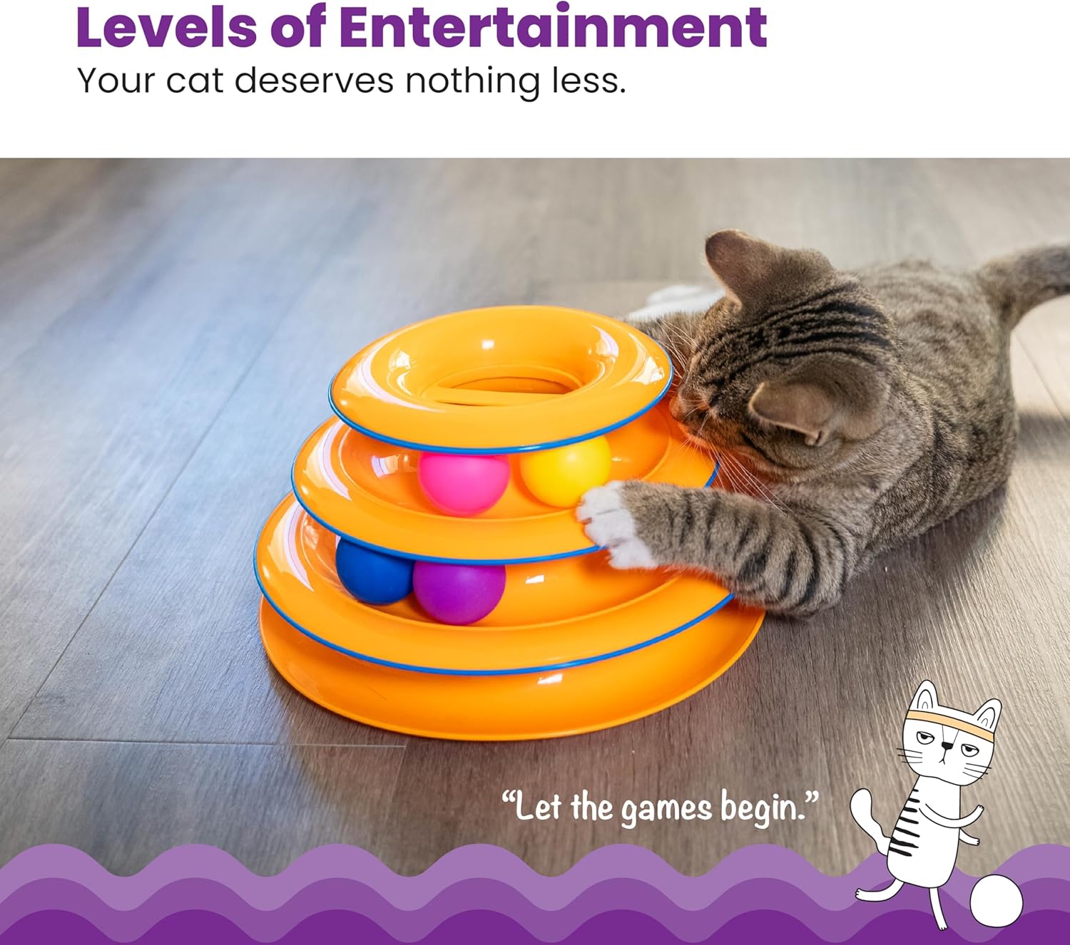 Catstages Tower of Tracks 3-Level Cat Track Toy