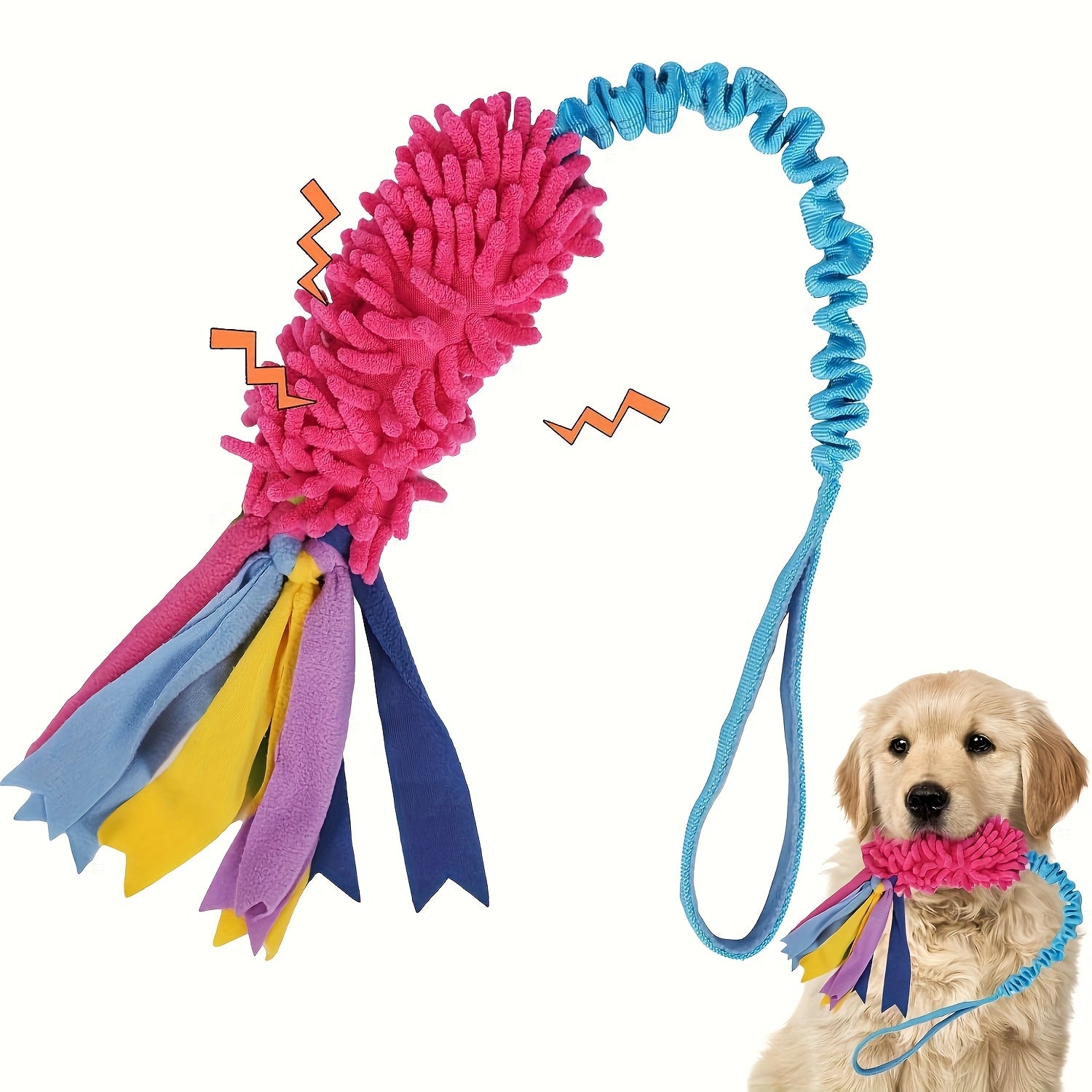 Interactive Dog Tug of War Toy Durable Fabric Tug Rope