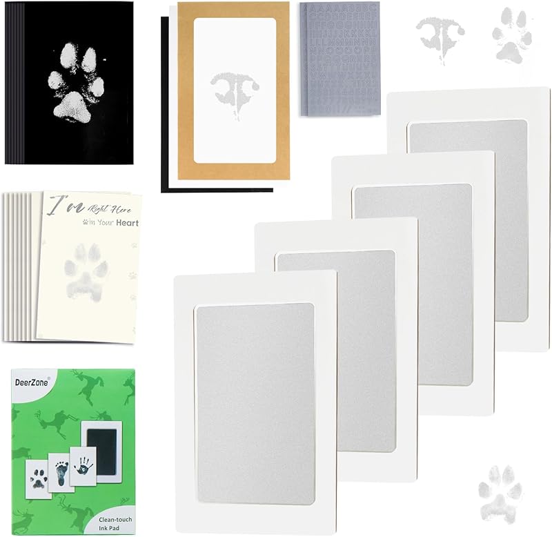 Inkless Paw Print Kit Dog Paw Print Kit Dog Nose Print Kit Clean Touch Ink Pads and Imprint Cards