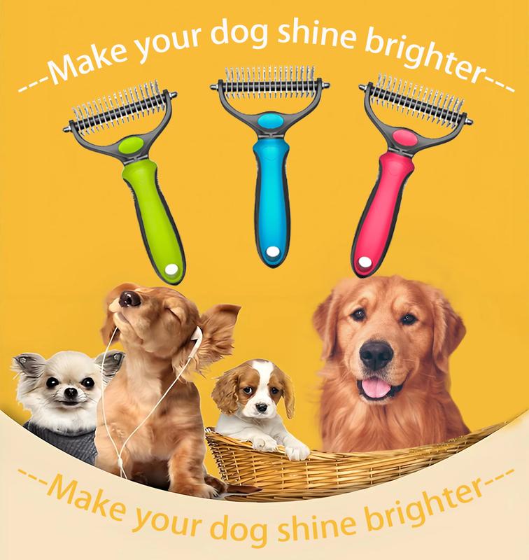 Pet Grooming Brush Double Sided Undercoat Rake
