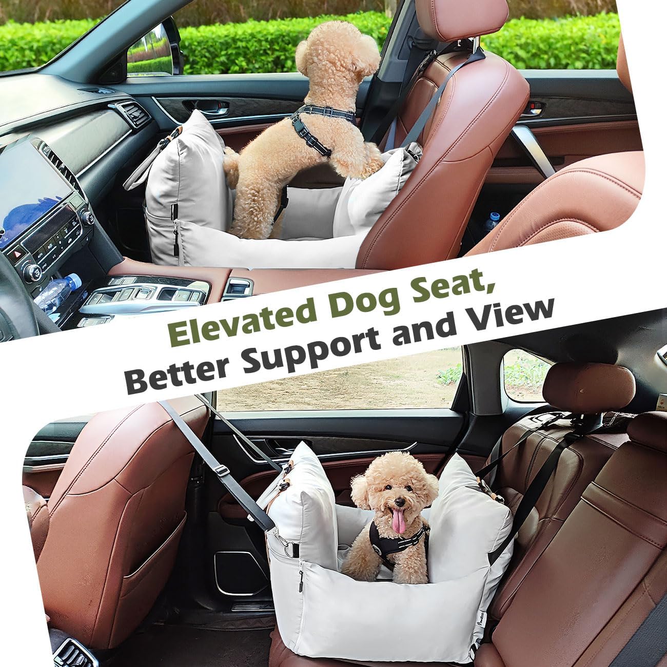 Dog Car Seat for Small Dog Soft Dog Booster Car Seat under 25lb