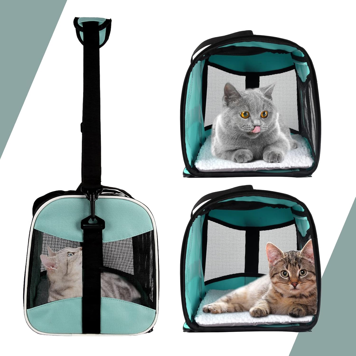 Pet Travel Carrier  Soft-Sided Cat Bag Airline Approved