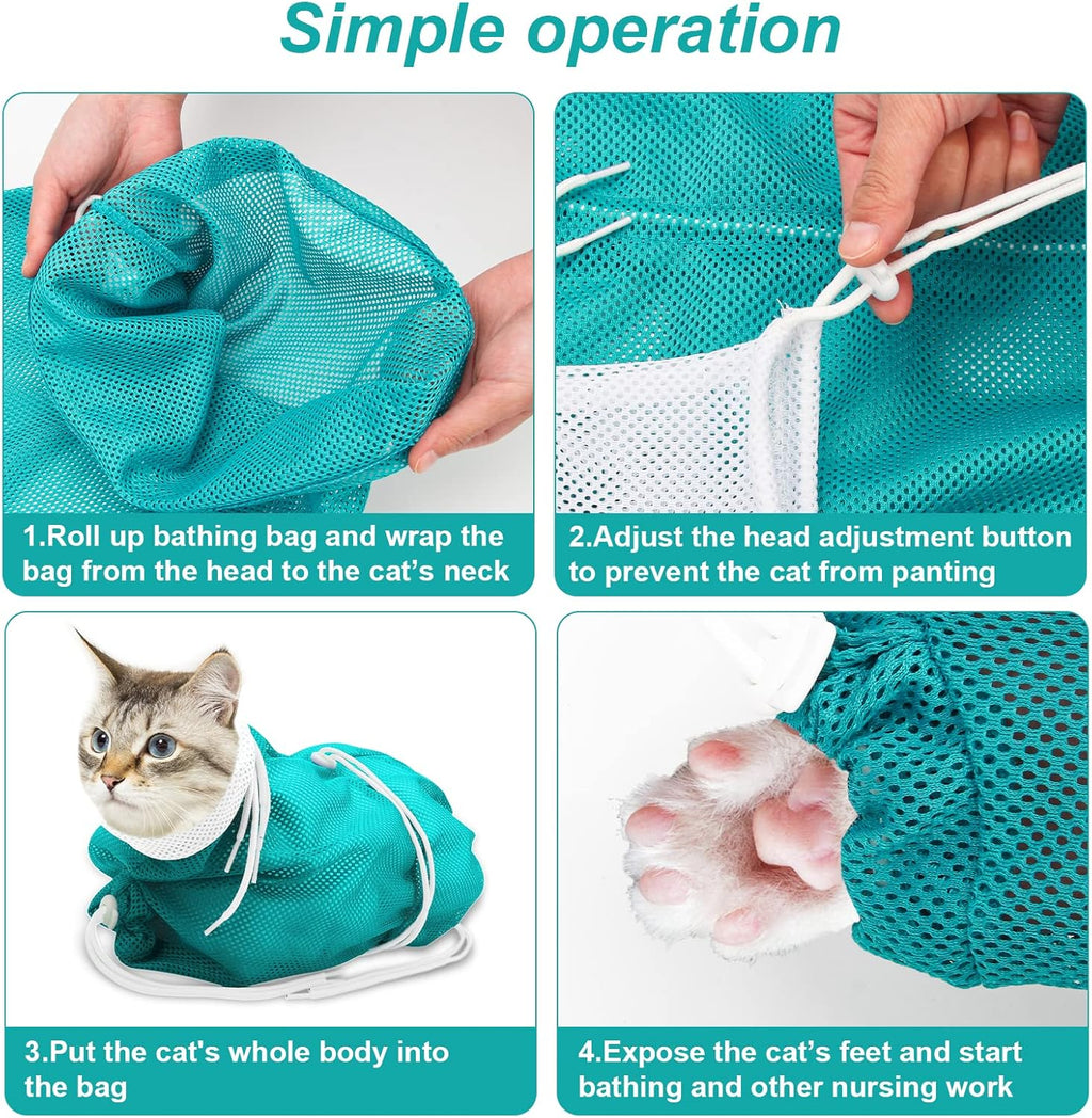 Adjustable Grooming Breathable Mesh Shower Bag