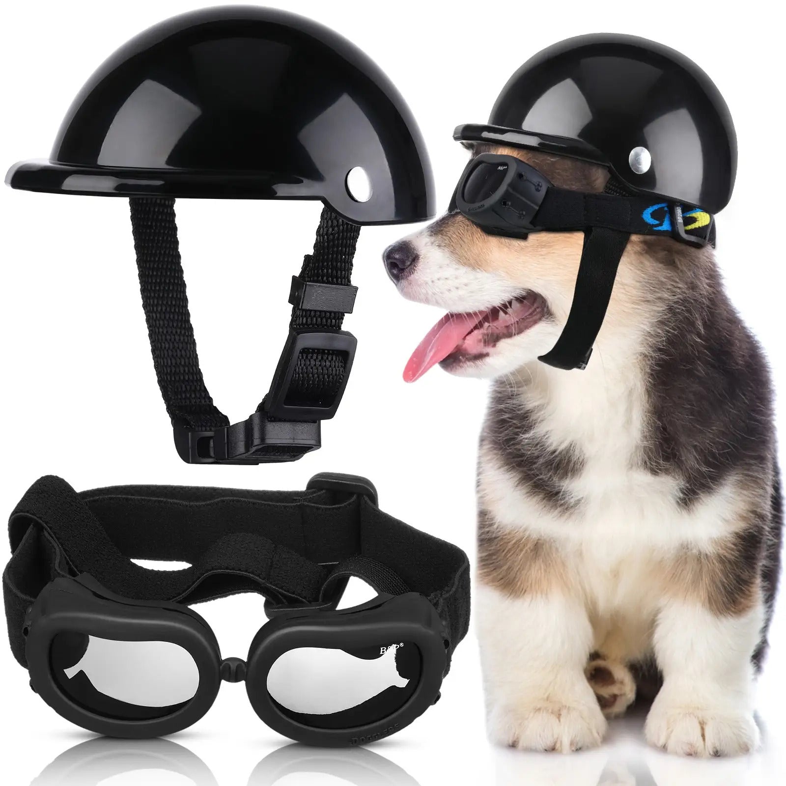 Dog Helmet And Goggles