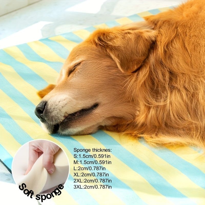 Portable Washable Striped Cooling Pet Mat