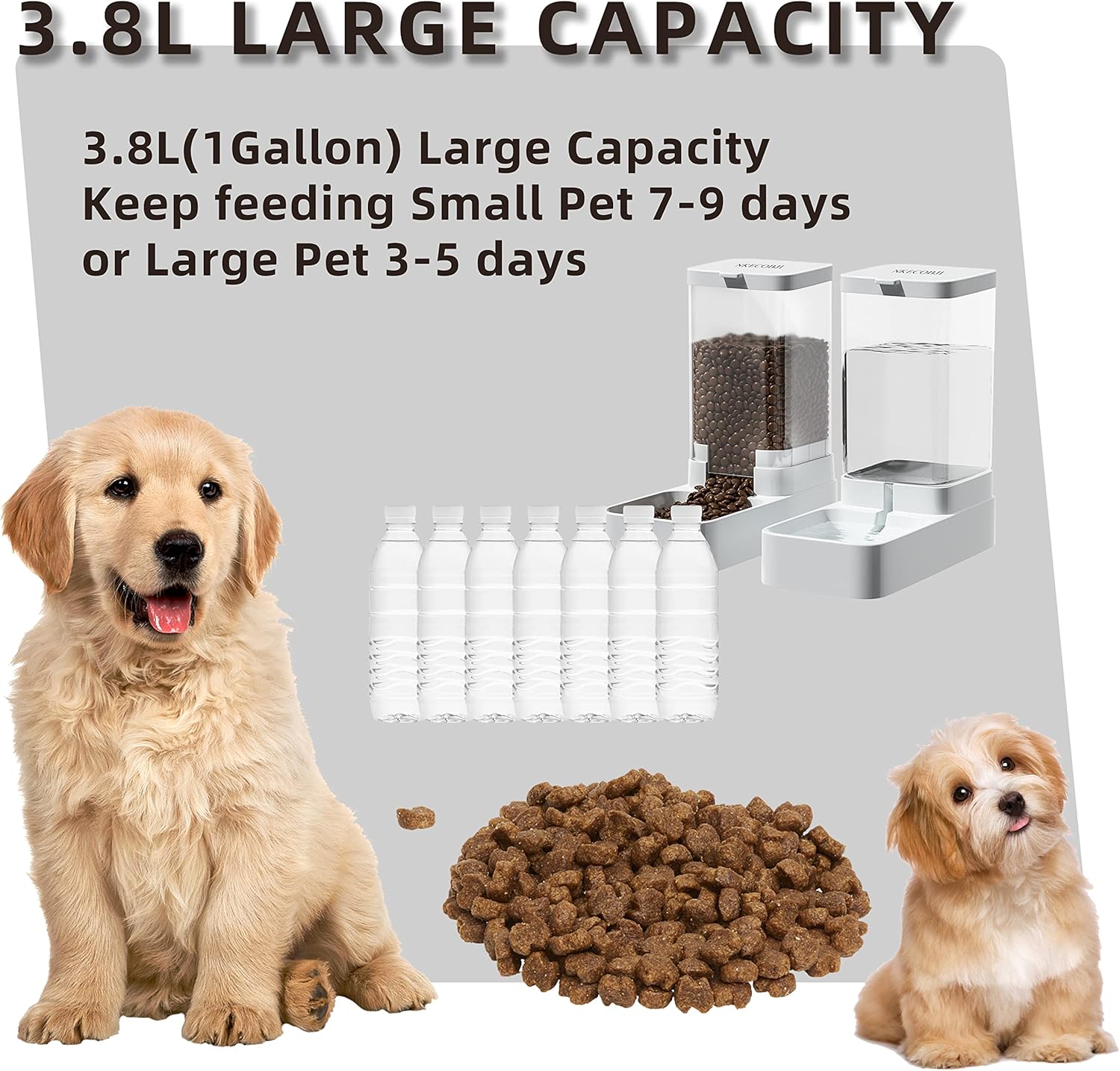 Pet Feeder and Water Dispenser Set Automatic Dog Feeder and Dog Water Dispenser
