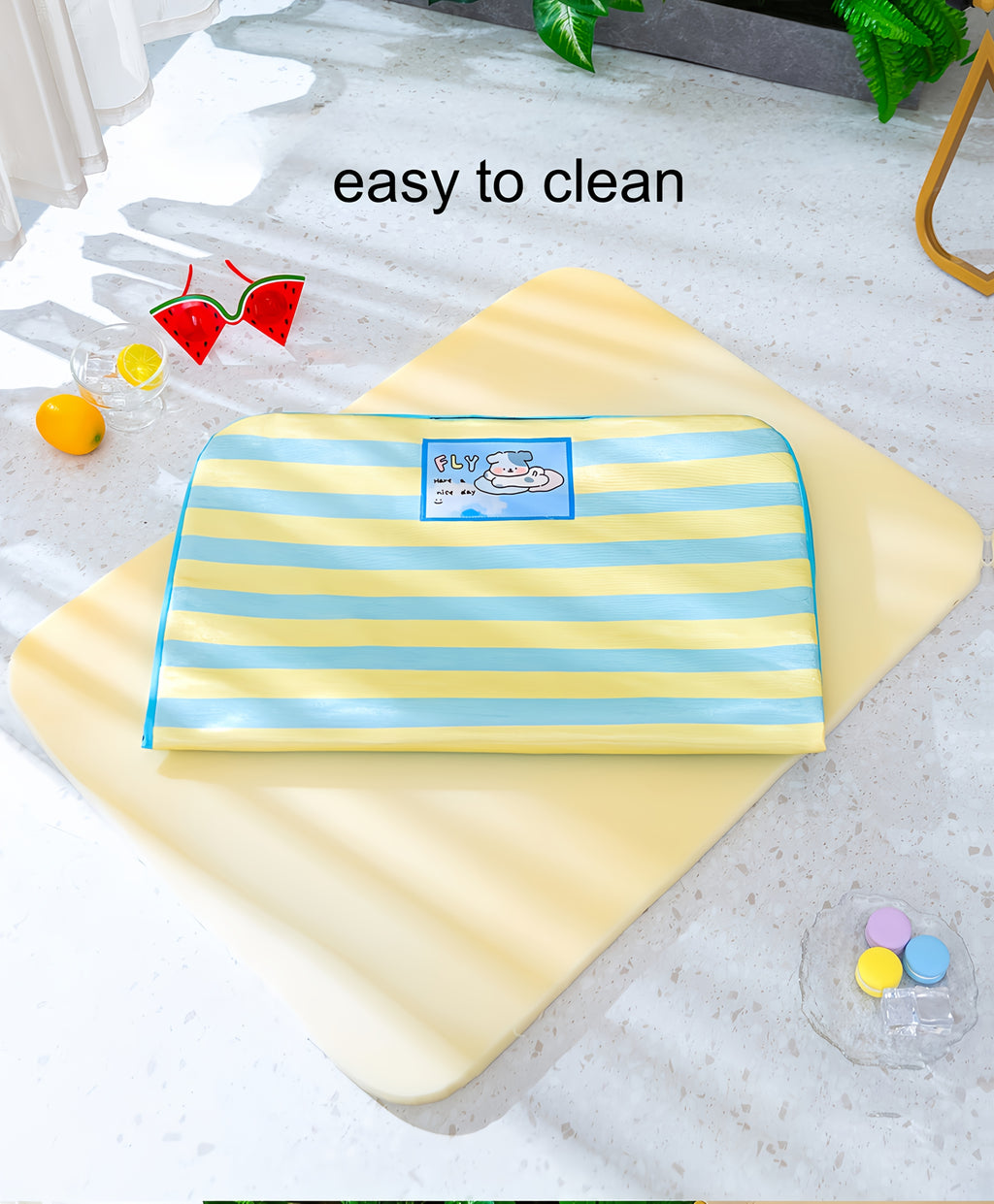 Portable Washable Striped Cooling Pet Mat