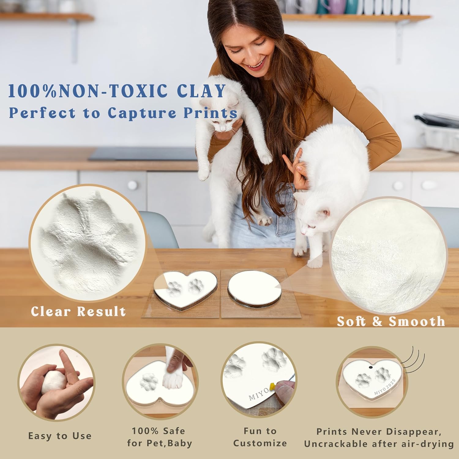 Paw Print Kit for Dog or Cat (Makes 2)