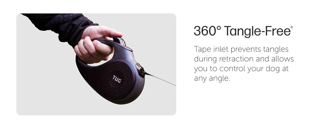 TUG 360° Tangle-Free Retractable Dog Leash