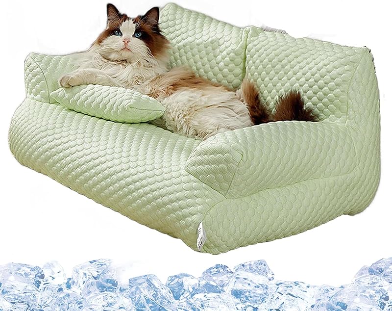 Ice Silk Cooling Pet Bed Breathable Washable Dog Sofa Bed