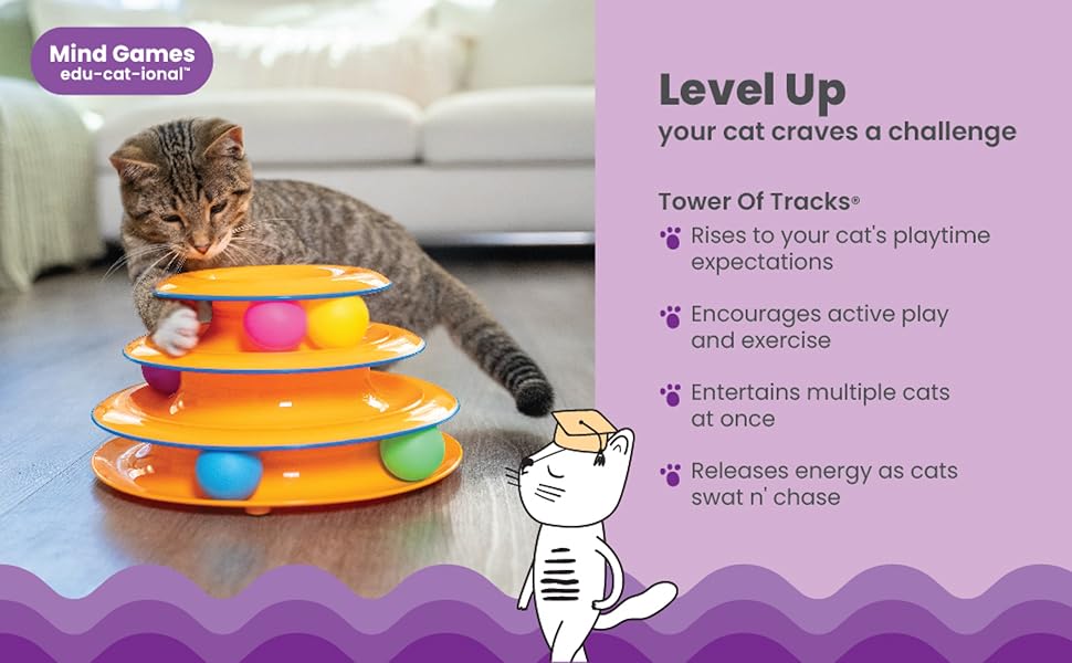 Catstages Tower of Tracks 3-Level Cat Track Toy