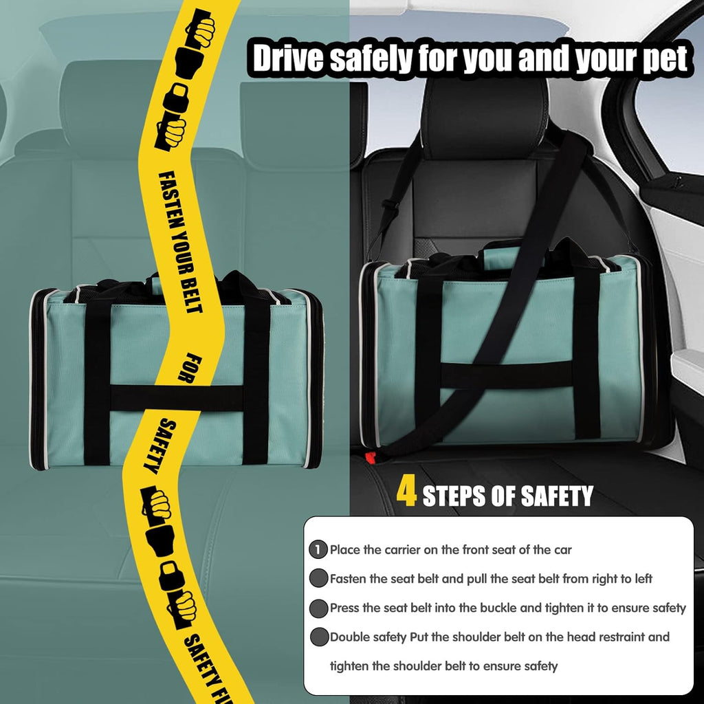 Pet Travel Carrier  Soft-Sided Cat Bag Airline Approved