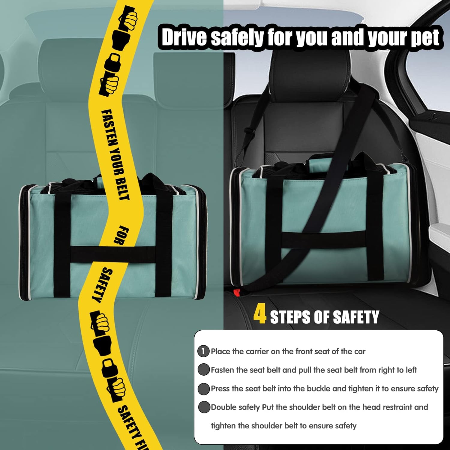 Pet Travel Carrier  Soft-Sided Cat Bag Airline Approved