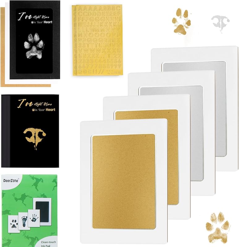 Inkless Paw Print Kit Dog Paw Print Kit Dog Nose Print Kit Clean Touch Ink Pads and Imprint Cards