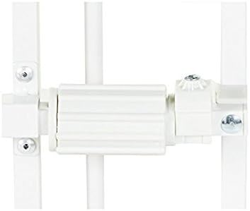 Carlson Extra Tall Metal Expandable Pet Gate White, Includes Small Pet Door 32" Tall x 22" - 38" Wide