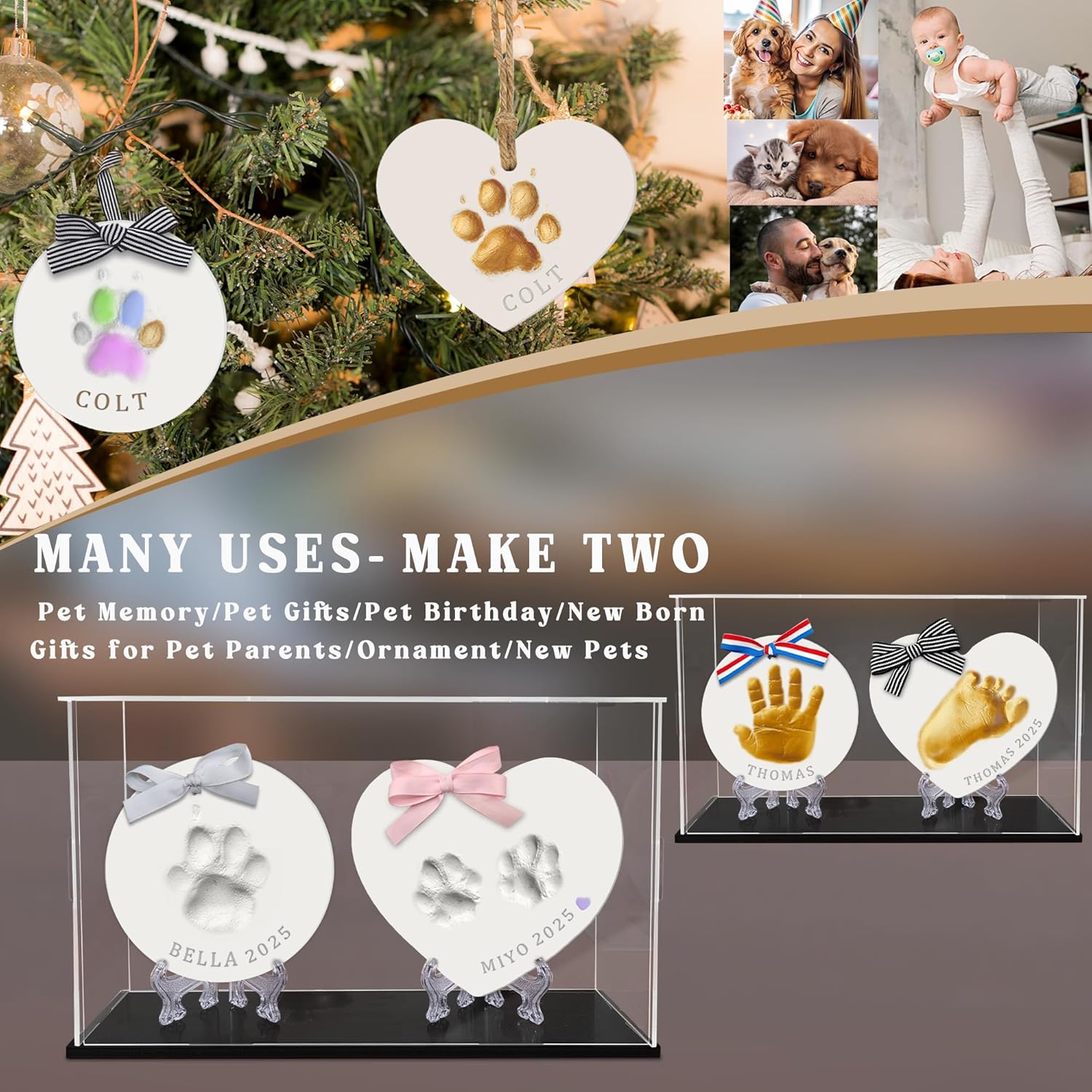 Paw Print Kit for Dog or Cat (Makes 2)