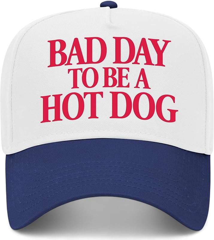 Bad Day to Be A Hot Dog V2 Vintage Trucker Hat | Premium Snapback Baseball Hat for Men & Women