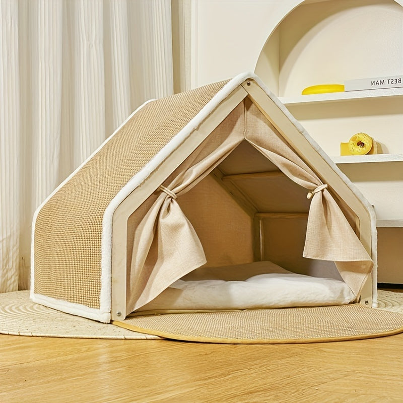 Extra Large Sisal Cat Tent with Scratching Pad