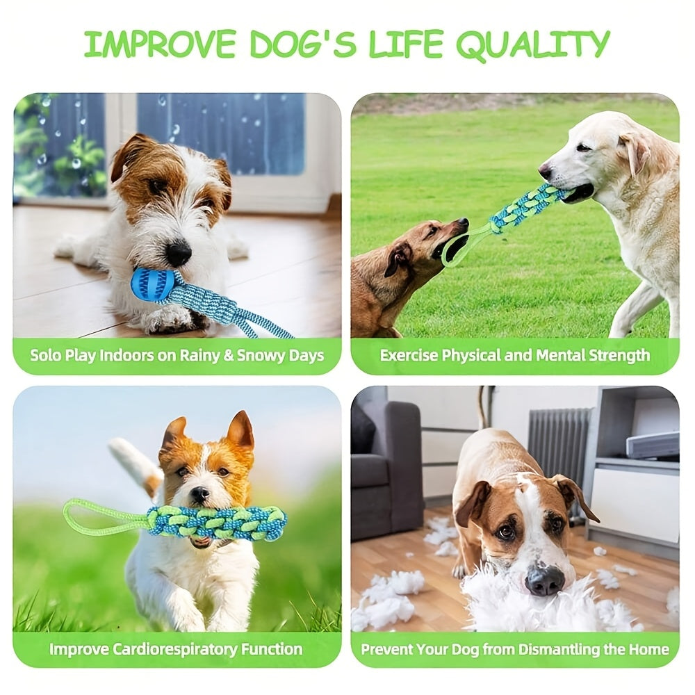 Interactive Dog Tug of War Toy Durable Fabric Tug Rope