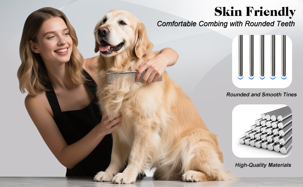 2PCS Slicker Brush for Dogs & Pet Comb,Professional Dog Grooming Brush