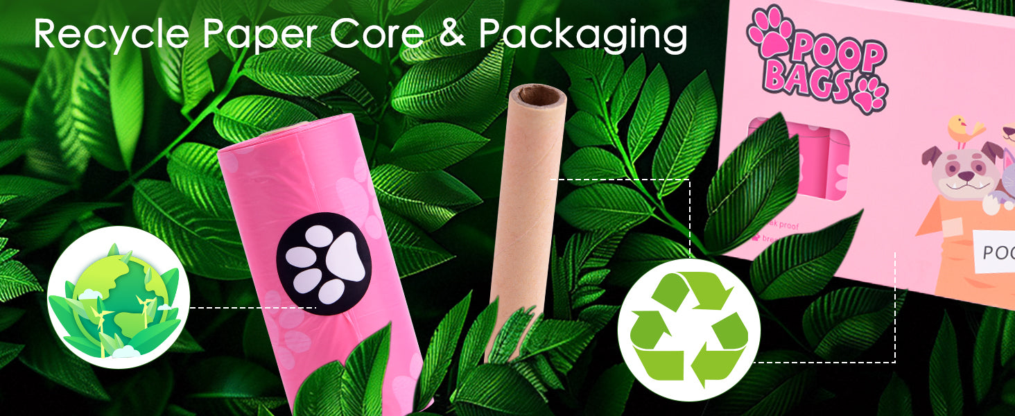 Poop Bags Rolls 256 Count - 9x13 Inches Pink Thickened Leakproof Lavender scent Poo Bags