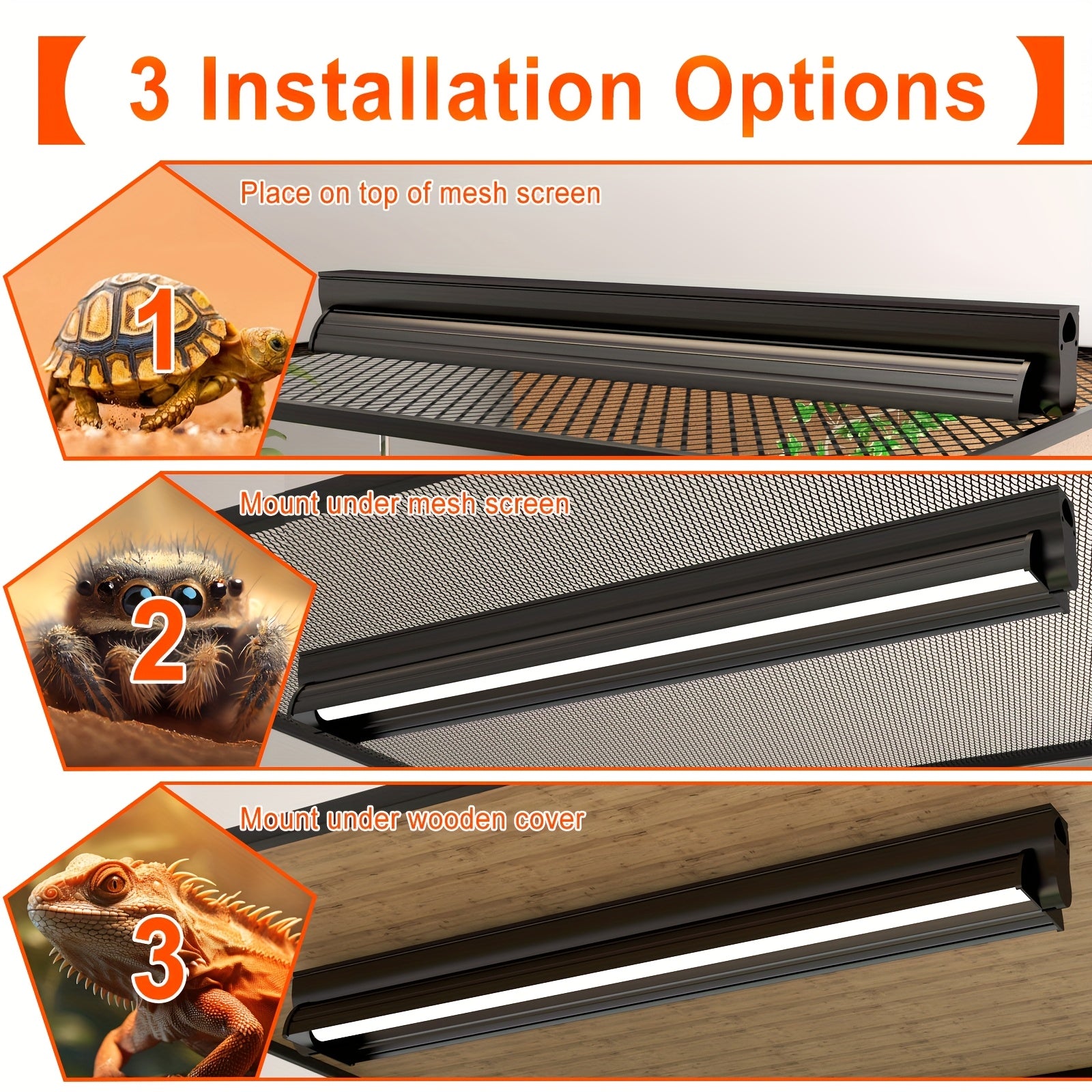 T5 UVB Reptile Light Fixture Combo Kit