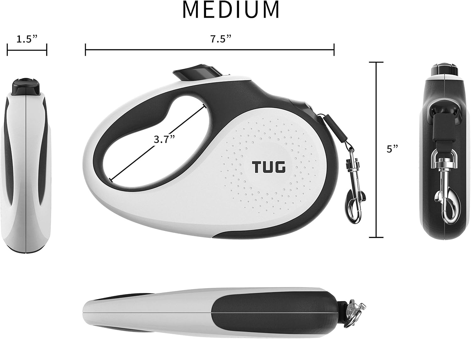 TUG 360° Tangle-Free Retractable Dog Leash