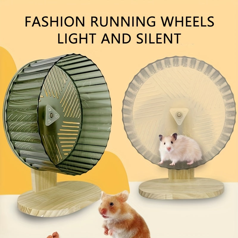 Silent Running Transparent Strap Stand Hamster Running Wheel Toy