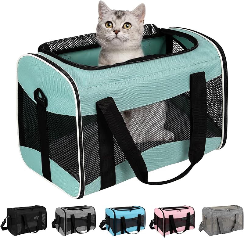 Pet Travel Carrier  Soft-Sided Cat Bag Airline Approved